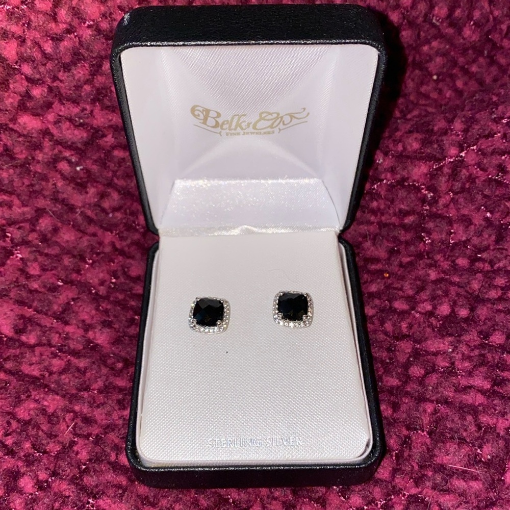 Sterling Silver Black Onyx Earrings